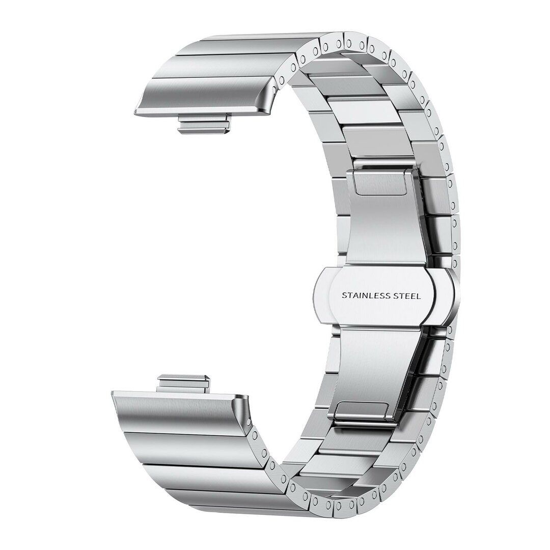 Edles Edelstahl-Gliederarmband - Silber - Huawei Watch Fit 5 / 4 / 3