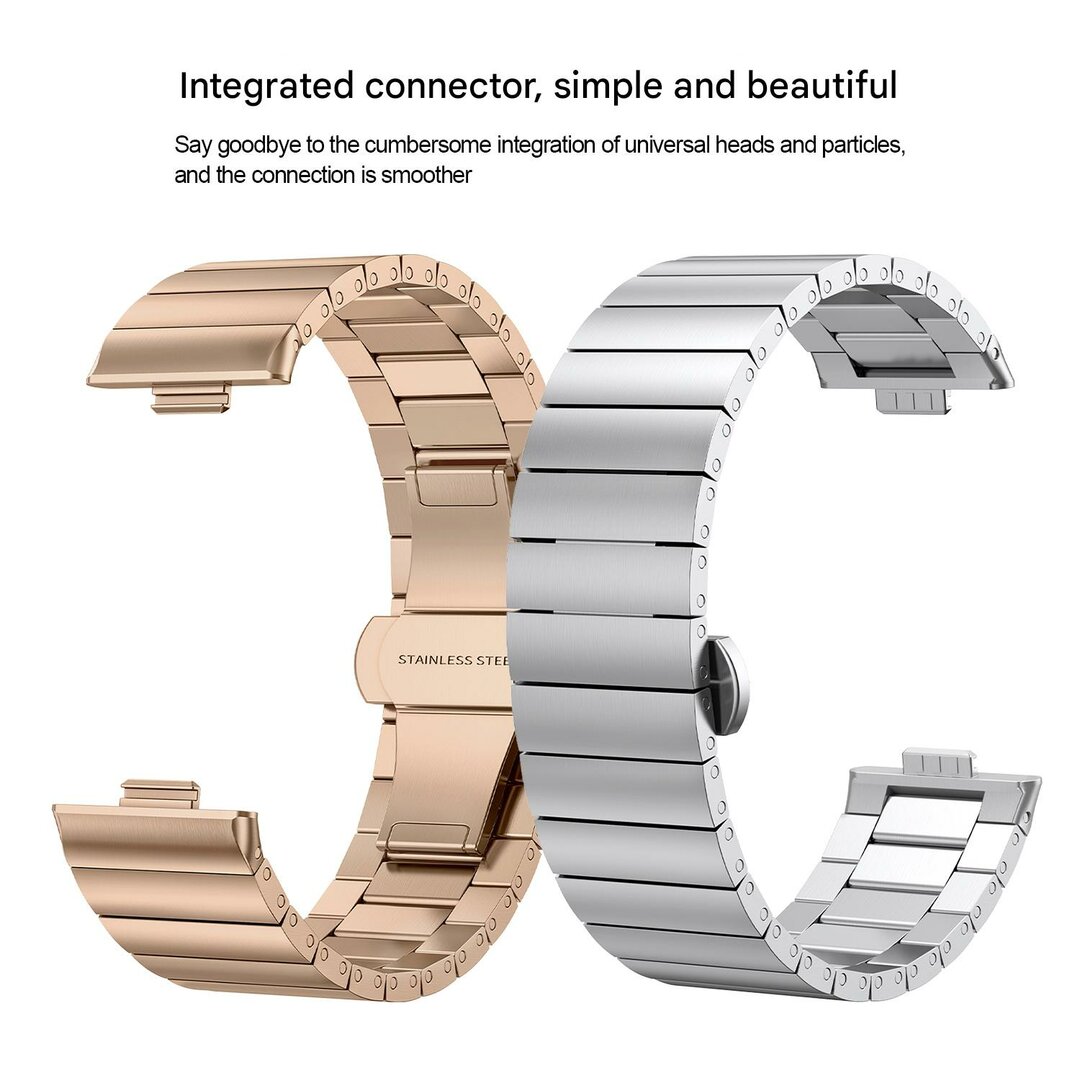 Edles Edelstahl-Gliederarmband - Silber - Huawei Watch Fit 5 / 4 / 3
