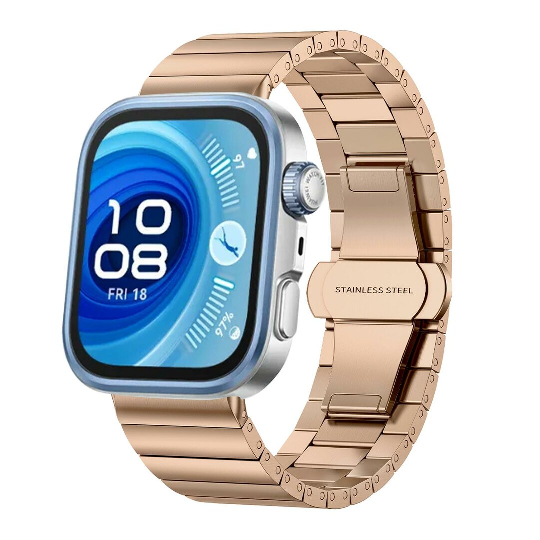 Edles Edelstahl-Gliederarmband - Gold - Huawei Watch Fit 5 / 4 / 3