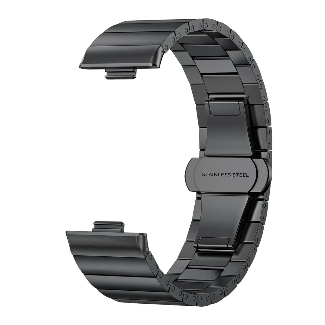 Edles Edelstahl-Gliederarmband - Schwarz - Huawei Watch Fit 5 / 4 / 3