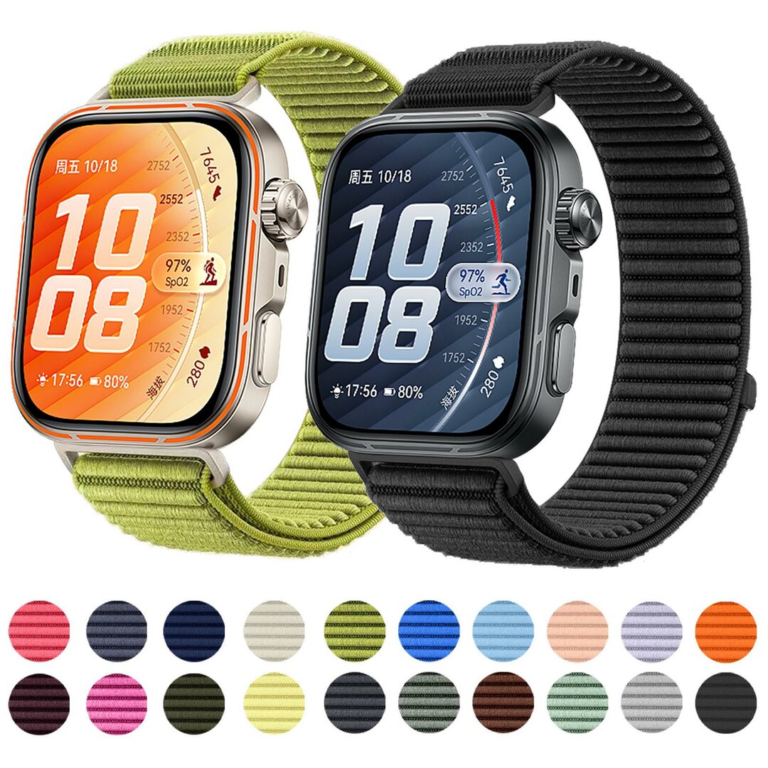 Geripptes Nylonarmband - Dunkelblau - Huawei Watch Fit 5 / 4 / 3