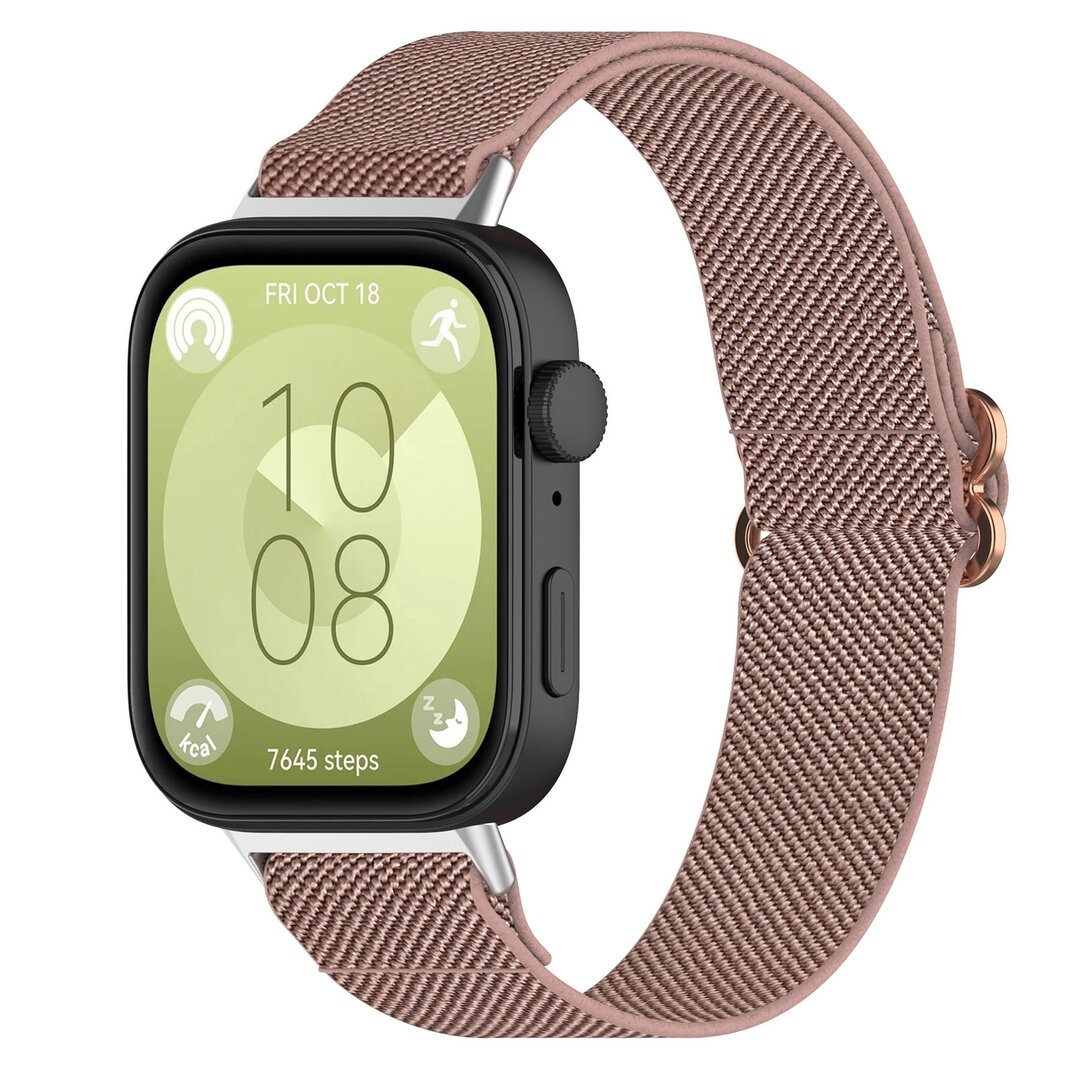 Elastisches Nylonband - Altrosa - Huawei Watch Fit 3 / Fit 4