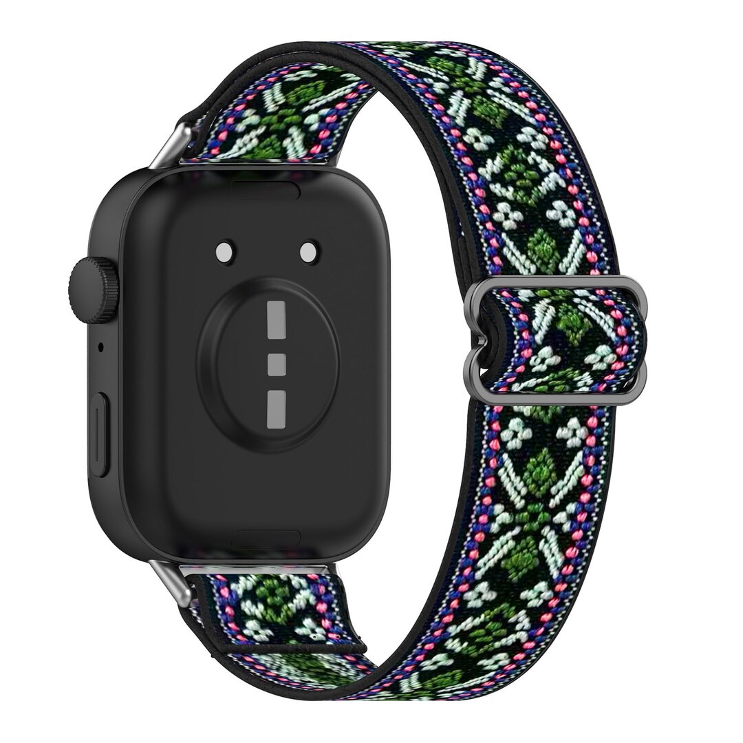 Elastisches Nylonband - Bohemian gr&uuml;n - Huawei Watch Fit 3 / Fit 4