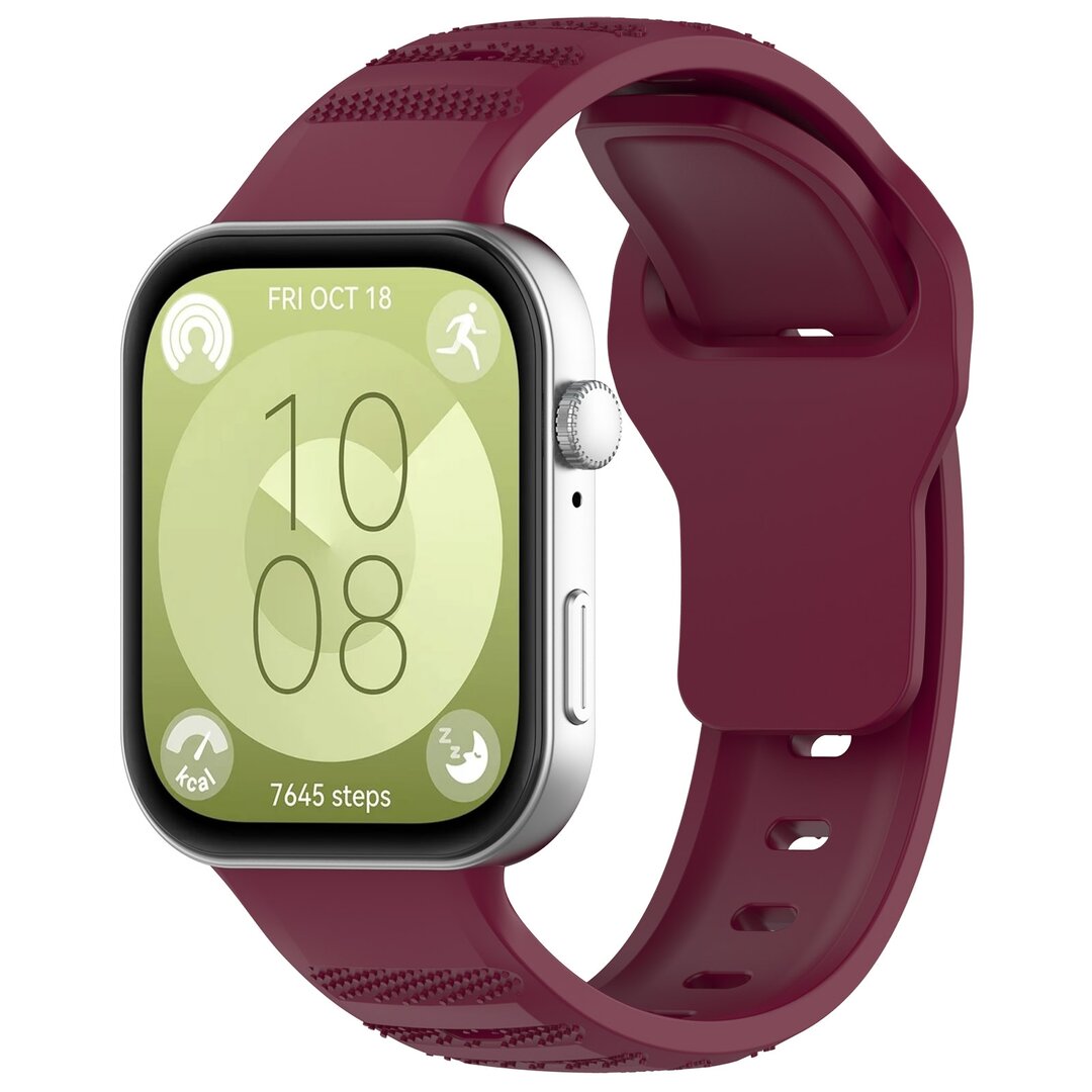 Silikon Outdoor-Band - Weinrot - Huawei Watch Fit 3 / Fit 4