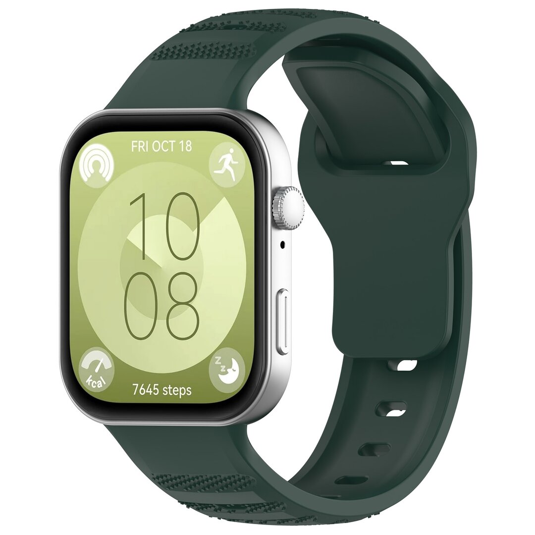 Silikon Outdoor-Band - Dunkelgr&uuml;n - Huawei Watch Fit 3 / Fit 4