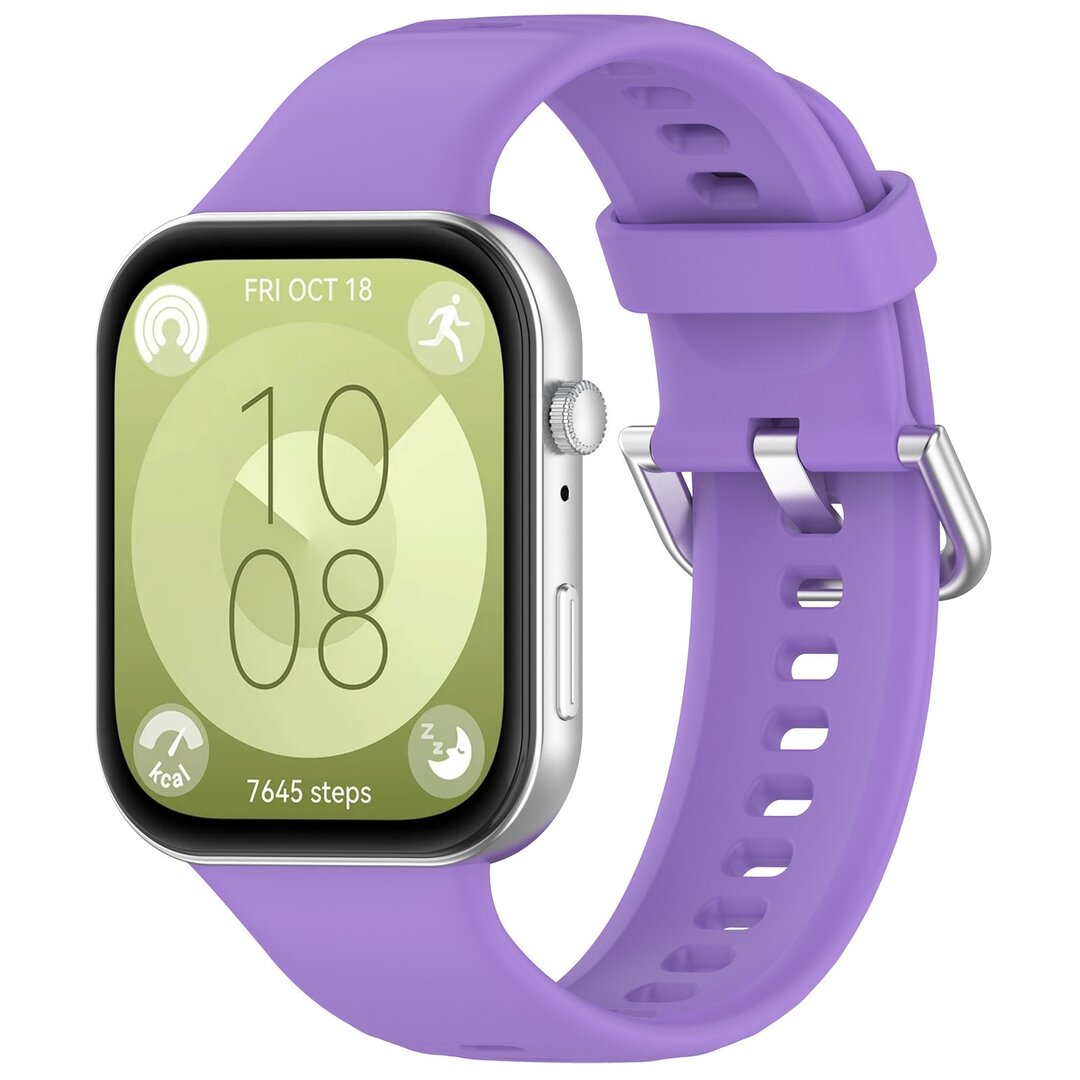Silikonband mit Dornschlie&szlig;e - Lila - Huawei Watch Fit 3 / Fit 4