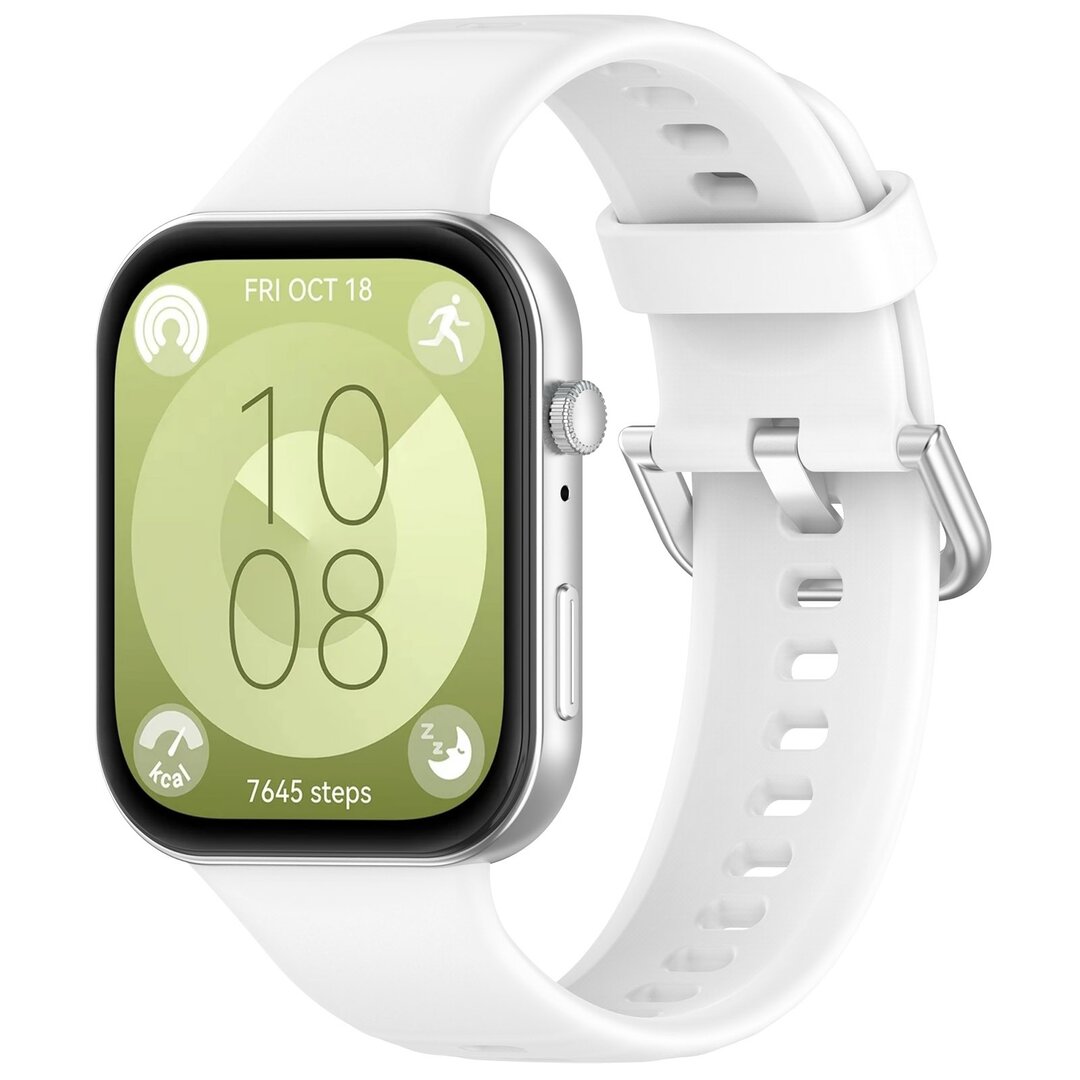 Silikonband mit Dornschlie&szlig;e - Wei&szlig; - Huawei Watch Fit 3 / Fit 4