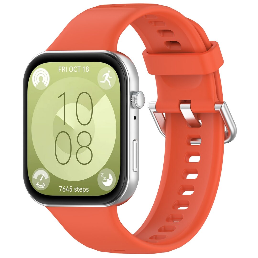 Silikonband mit Dornschlie&szlig;e - Orange - Huawei Watch Fit 3 / Fit 4