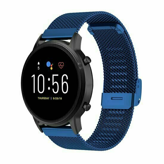 Garmin Forerunner 55 / 70 / 165 / 170 / 245 / 570 (42mm) / 645 - Milanaise-Armband mit Klemmverschluss - Dunkelblau