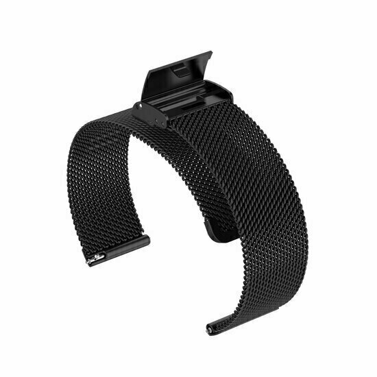 Garmin Forerunner 55 / 70 / 165 / 170 / 245 / 570 (42mm) / 645 - Milanaise-Armband mit Klemmverschluss - Schwarz