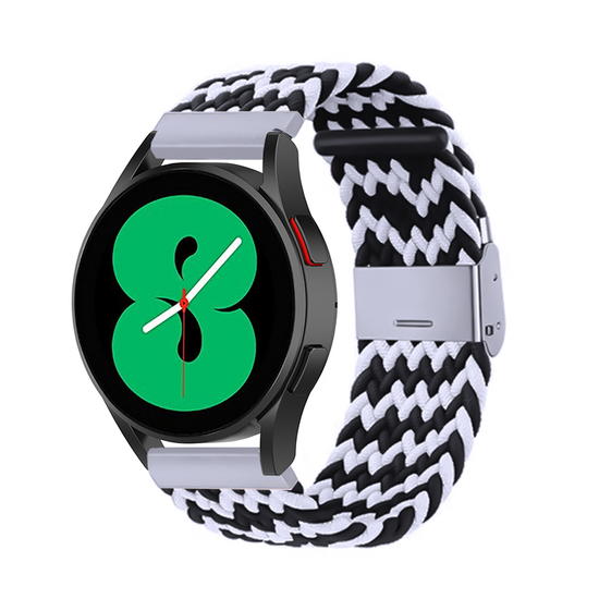 Huawei Watch 5 - 42mm - Geflochtenes Nylonarmband - Schwarz / Wei&szlig;