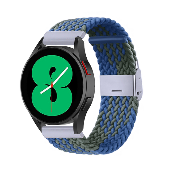 Huawei Watch 5 - 42mm - Geflochtenes Nylonarmband - Gr&uuml;n / blau