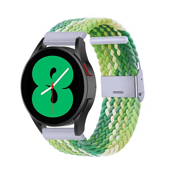 Huawei Watch 5 - 42mm - Geflochtenes Nylonarmband - Gr&uuml;n / Hellgr&uuml;n