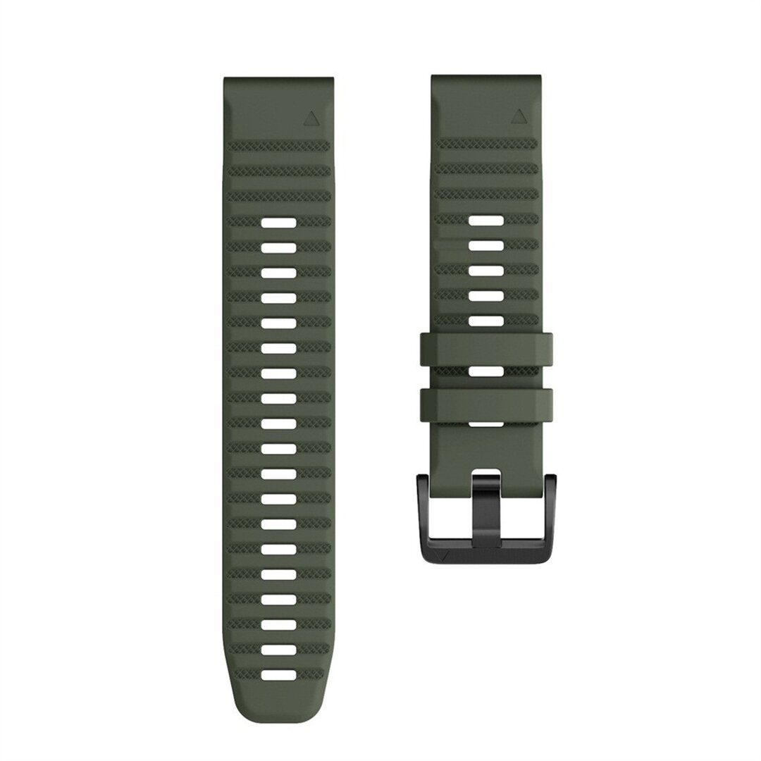 Silikonband - Armee gr&uuml;n - Garmin Fenix 7X / 6X / 5X