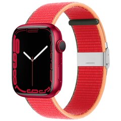 Nylonband mit Clipverschluss - Rot - Geeignet f&uuml;r Apple Watch 38mm / 40mm / 41mm / 42mm