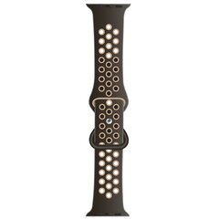 Sportarmband mit zus&auml;tzlicher Schlaufe - Dunkelbraun + Hellbraun - Geeignet f&uuml;r Apple Watch 38mm / 40mm / 41mm / 42mm