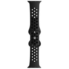 Sportarmband mit zus&auml;tzlicher Schlaufe - Schwarz - Geeignet f&uuml;r Apple Watch 38mm / 40mm / 41mm / 42mm