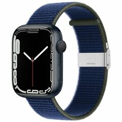 Nylonband mit Clipverschluss - Dunkelblau - Geeignet f&uuml;r Apple Watch 44mm / 45mm / 46mm / 49mm