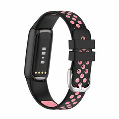 Fitbit Luxe - Silikon-Sportband - Gr&ouml;&szlig;e: Large - Schwarz + rosa