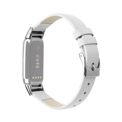 Fitbit Luxe - Lederband - Gr&ouml;&szlig;e: Gro&szlig; - Wei&szlig;