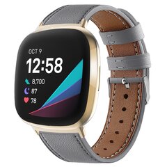 Fitbit Versa 3/4 &amp; Sense 1/2 Lederband - Grau