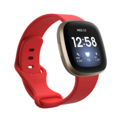 Fitbit Versa 3 &amp; 4 / Sense 1 &amp; 2 Sportarmband - Rot - Gr&ouml;&szlig;e: M/L