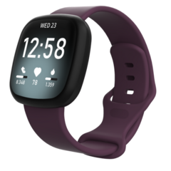 Fitbit Versa 3 &amp; 4 / Sense 1 &amp; 2 Sportarmband - Lila - Gr&ouml;&szlig;e: M/L