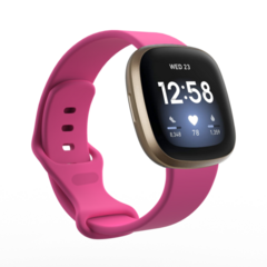 Fitbit Versa 3 &amp; 4 / Sense 1 &amp; 2 Sportarmband - Rosa - Gr&ouml;&szlig;e: M/L
