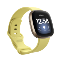 Fitbit Versa 3 &amp; 4 / Sense 1 &amp; 2 Sportarmband - Gelb - Gr&ouml;&szlig;e: S/M