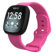 Fitbit Versa 3 &amp; 4 / Sense 1 &amp; 2 Sportarmband - Rosa - Gr&ouml;&szlig;e: S/M