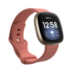 Fitbit Versa 3 &amp; 4 / Sense 1 &amp; 2 Sportarmband - Koralle - Gr&ouml;&szlig;e: S/M