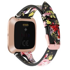 Fitbit Versa 1 / 2 &amp; Lite Armband TPU Leder - Blumendruck