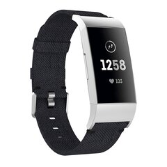 Fitbit Charge 3 &amp; 4 Nylonband - Schwarz