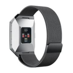 Fitbit Ionic Milanaise Armband - Gr&ouml;&szlig;e: Gro&szlig; - Schwarz