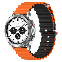Samsung Galaxy Watch 4 Classic - 42mm &amp; 46mm - Ocean Style Armband - Orange / schwarz