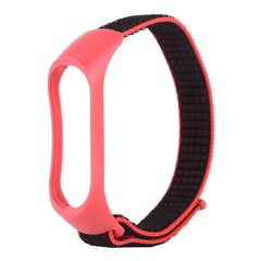 Nylon Woven Band Xiaomi Mi Band 3 / 4 / 5  / 6 / 7 - Rosa / Schwarz