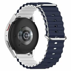 Garmin Vivoactive 4 / 4L - Ocean Style Armband - Dunkelblau / Wei&szlig;