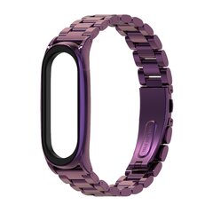 Metallgliederarmband f&uuml;r Xiaomi Mi Band 3/4/5/6/7 - Lila