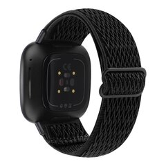 Fitbit Versa 3/4 &amp; Sense 1/2 Nylon Laufband - Schwarz