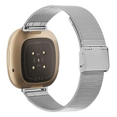 Fitbit Versa 3/4 &amp; Sense 1/2 - Milanaiseband mit Verschluss - Silber
