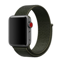 Sport Loop Armband - Armeegr&uuml;n - Geeignet f&uuml;r Apple Watch 38mm / 40mm / 41mm / 42mm