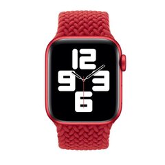 Geflochtenes Solo Loop Armband - Gr&ouml;&szlig;e: S - Rot - Geeignet f&uuml;r Apple Watch 38mm / 40mm / 41mm / 42mm