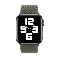Geflochtenes Solo Loop Armband - Gr&ouml;&szlig;e: L - Gr&uuml;n - Geeignet f&uuml;r Apple Watch 44mm / 45mm / 46mm / 49mm