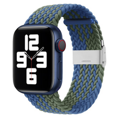 Geflochtenes Armband - Blau / Gr&uuml;n - Geeignet f&uuml;r Apple Watch 38mm / 40mm / 41mm / 42mm