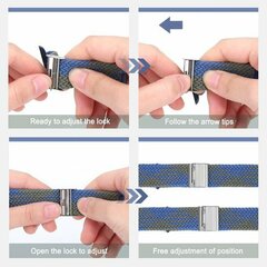 Geflochtenes Armband - Blau / Gr&uuml;n - Geeignet f&uuml;r Apple Watch 38mm / 40mm / 41mm / 42mm