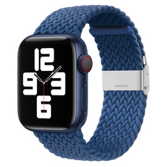 Geflochtenes Armband - Blau - Geeignet f&uuml;r Apple Watch 38mm / 40mm / 41mm / 42mm