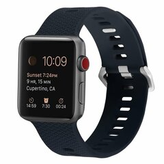 Gemustertes Silikonarmband - Dunkelblau - Geeignet f&uuml;r Apple Watch 38mm / 40mm / 41mm / 42mm