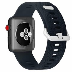Gemustertes Silikonarmband - Dunkelblau - Geeignet f&uuml;r Apple Watch 38mm / 40mm / 41mm / 42mm