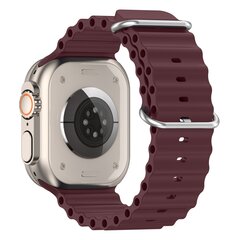 Ocean Armband - Weinrot - Geeignet f&uuml;r Apple Watch 44mm / 45mm / 46mm / 49mm