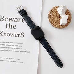 Premium-Lederarmband - Dunkelblau - Geeignet f&uuml;r Apple Watch 44mm / 45mm / 46mm / 49mm
